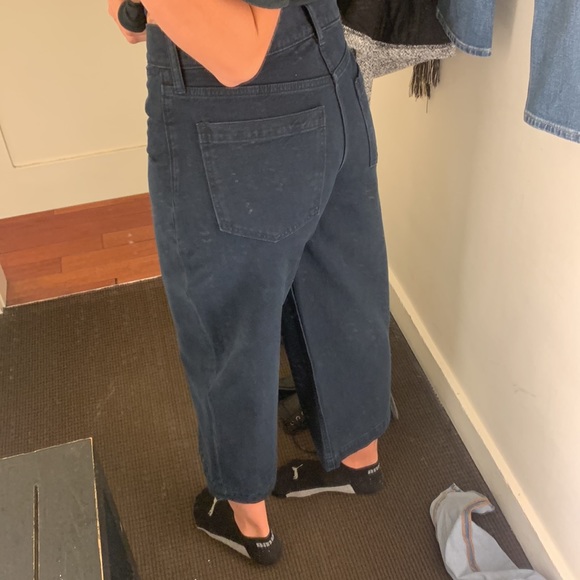 Banana republic size 29 wide leg crop dark wash jeans brand new - Picture 2 of 4